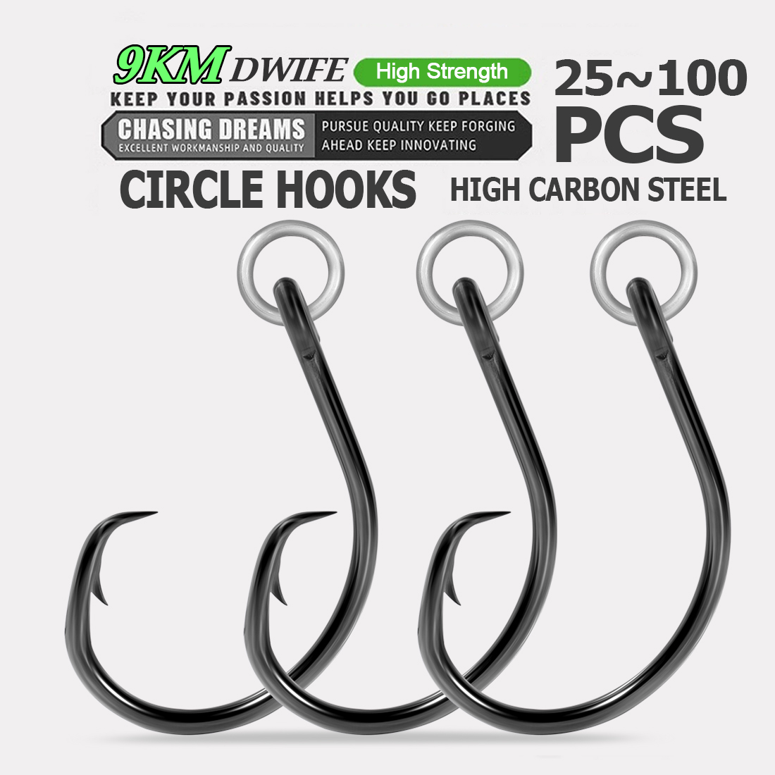 Anzuelos circulares de 9KM par - Fishing Hook Circle reseña y precio