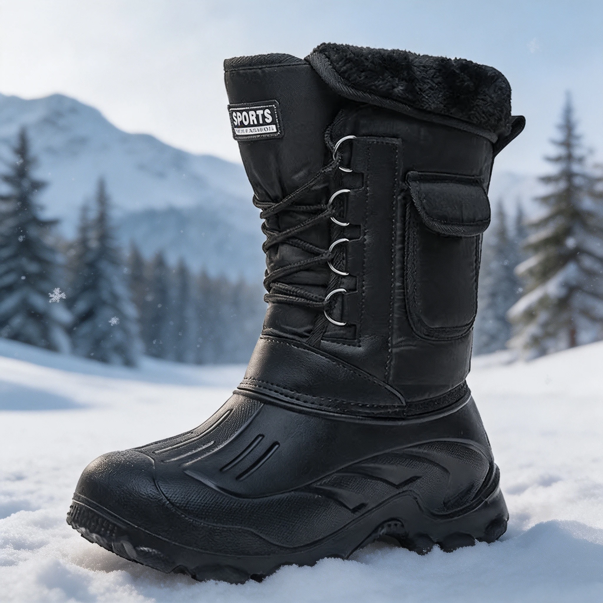 Botas de Nieve para Hombre, Za - Fishing Hook Size reseña y precio