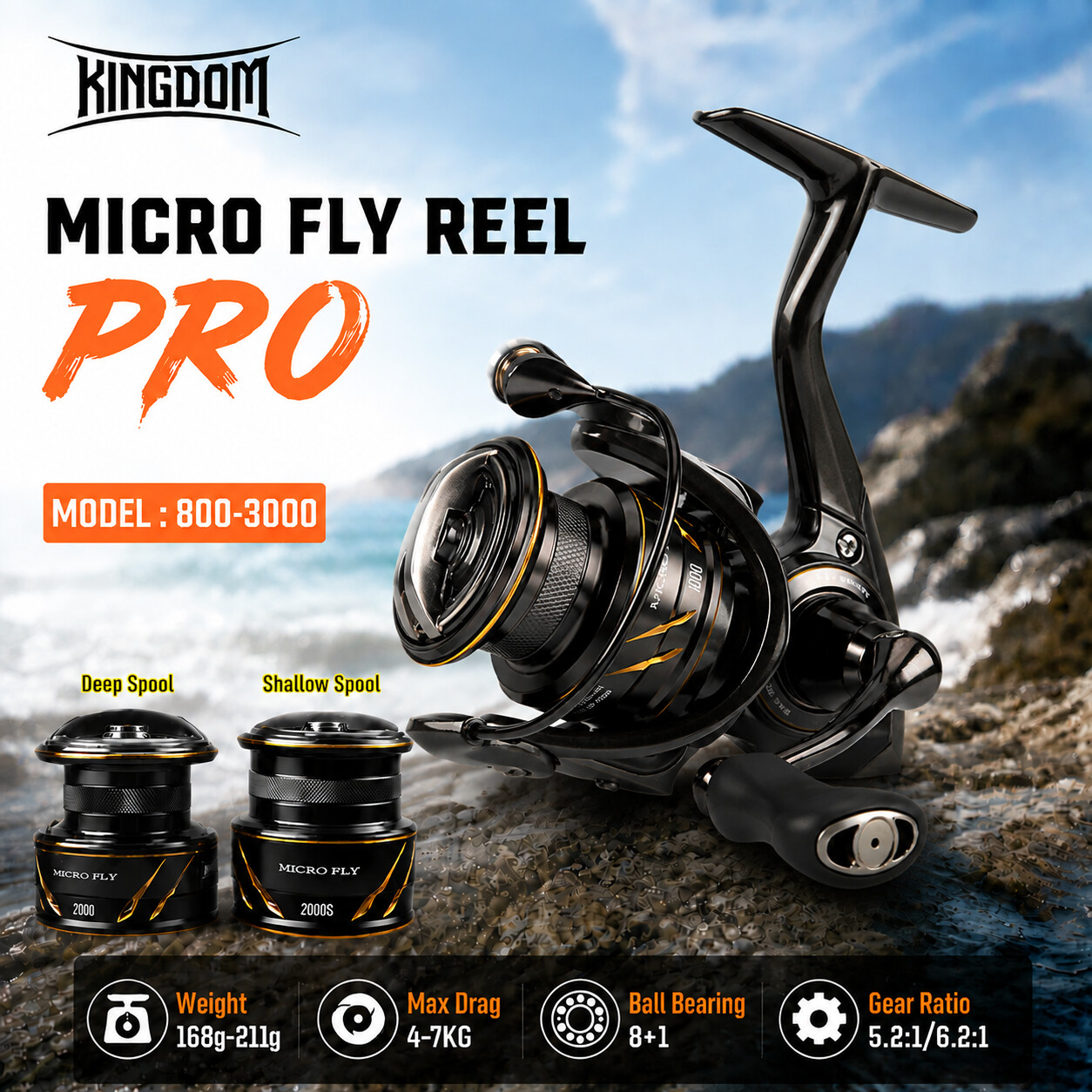 Carrete de Pesca Kingdom Micro - Fishing Hook reseña y precio
