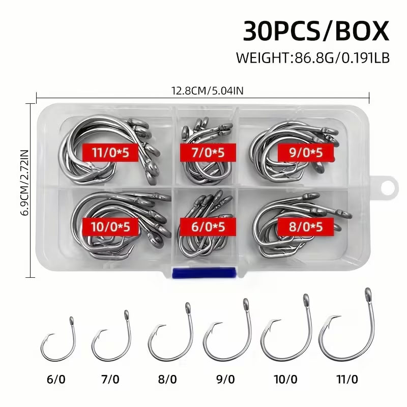 30 unids/caja anzuelos de pesc - Fishing Hook Assortment reseña y precio