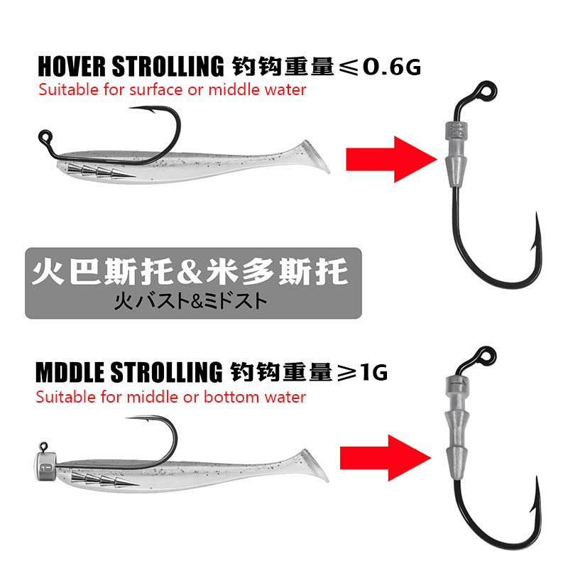 WODJYJ 10 piezas de anzuelos d - Fishing Hook Assortment reseña y precio