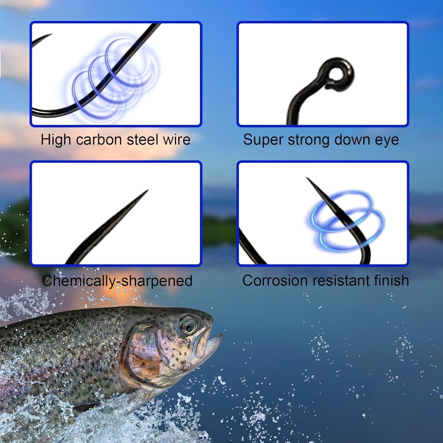 Aventik Eupheng 100PCS Anzuelo - Fishing Hook Barbless reseña y precio