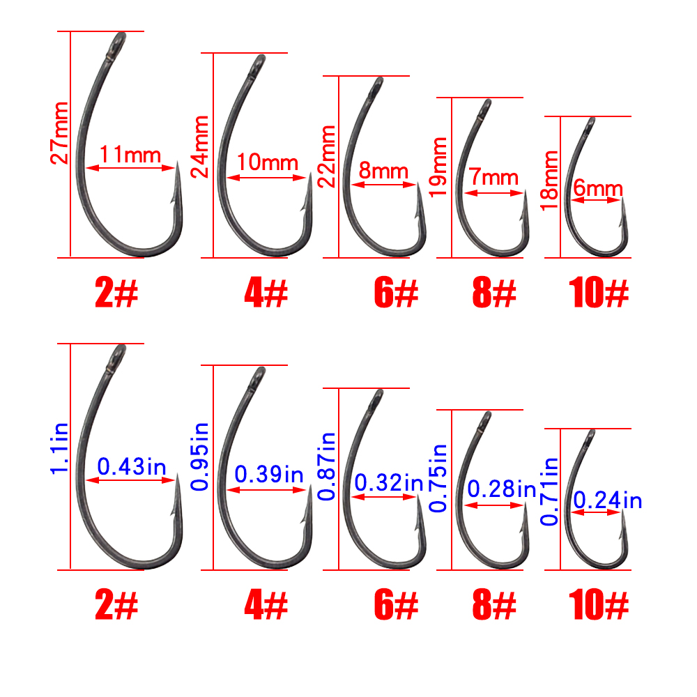 Hirisi 30x anzuelos de pesca d - Fishing Hook Offset reseña y precio