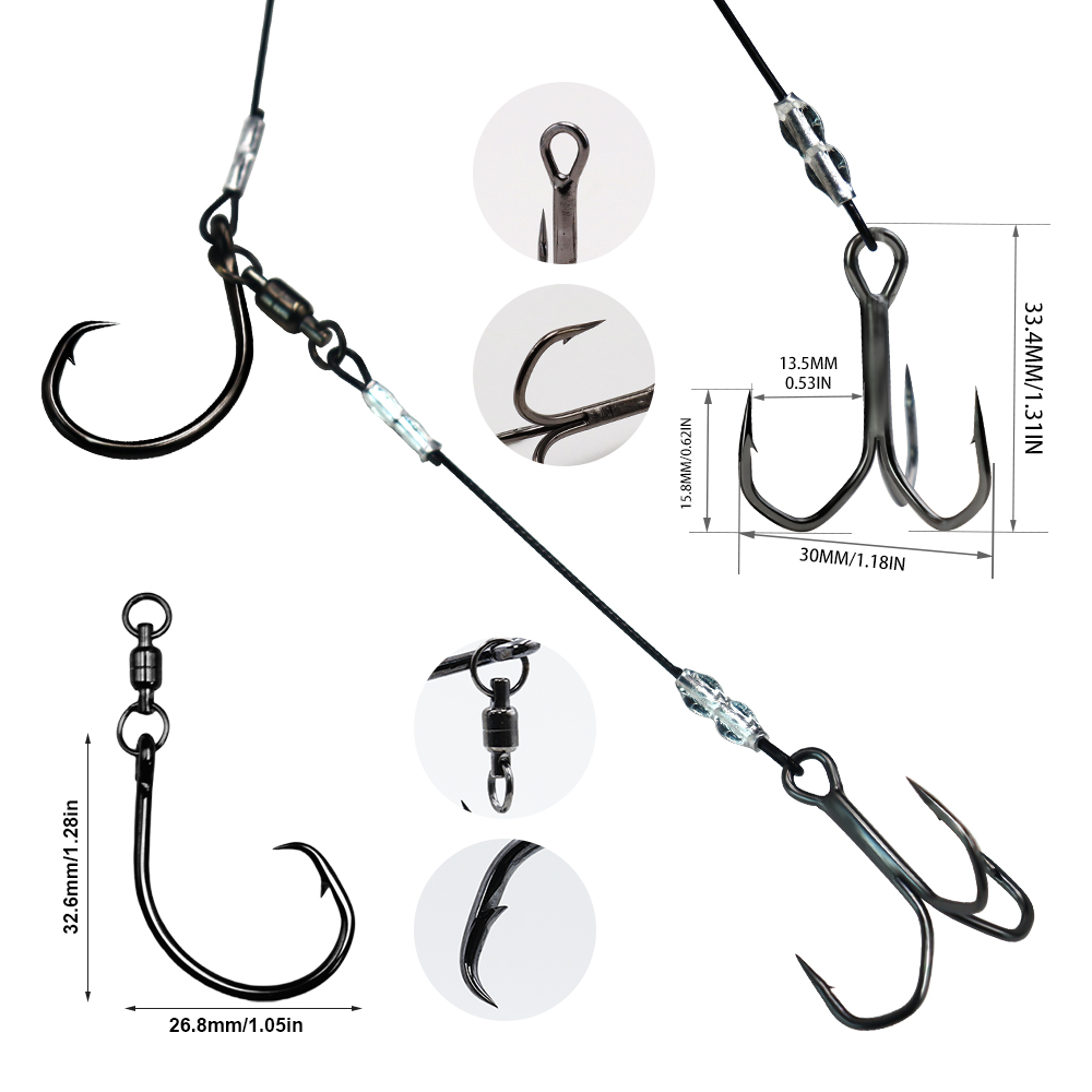 ZYZHE 1/3/5 piezas de aparejos - Fishing Hook Circle reseña y precio