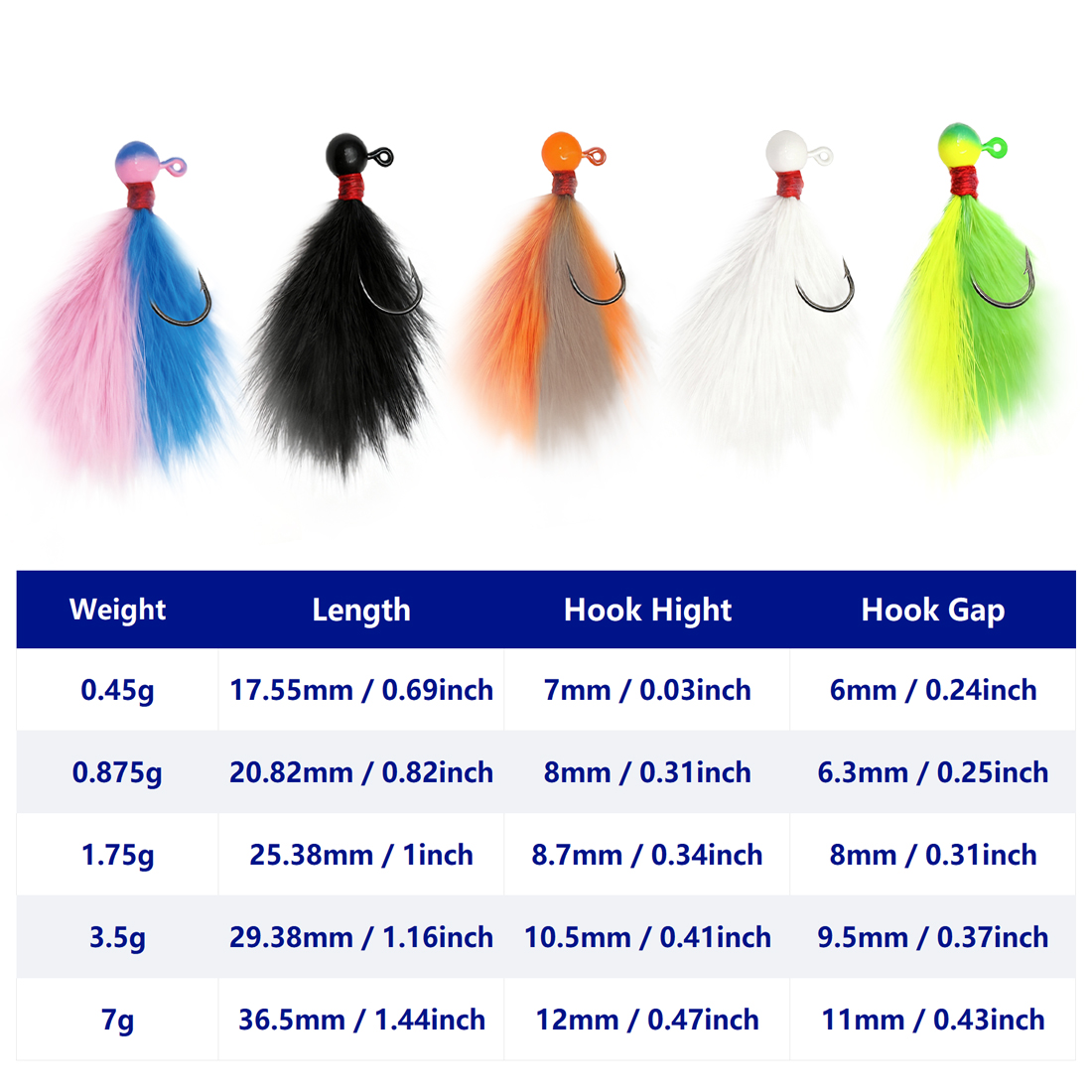 Kit de 5 señuelos de marabú de - Fishing Hook Assortment reseña y precio