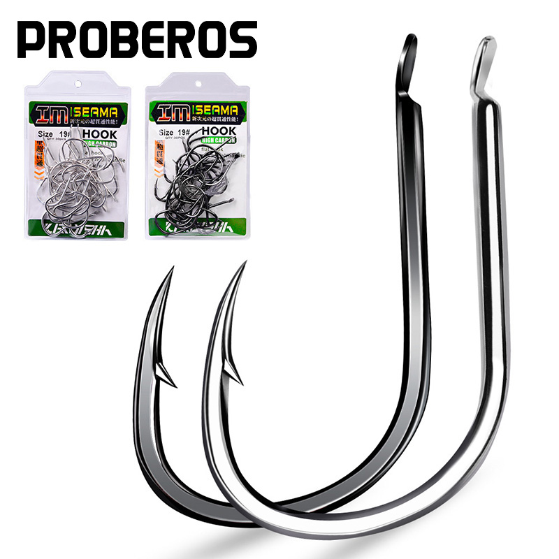 PROBEROS 30 anzuelos de púas c - Fishing Hook Offset reseña y precio