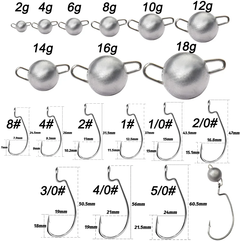 Anzuelos de gusano con cabeza  - Fishing Hook Offset reseña y precio